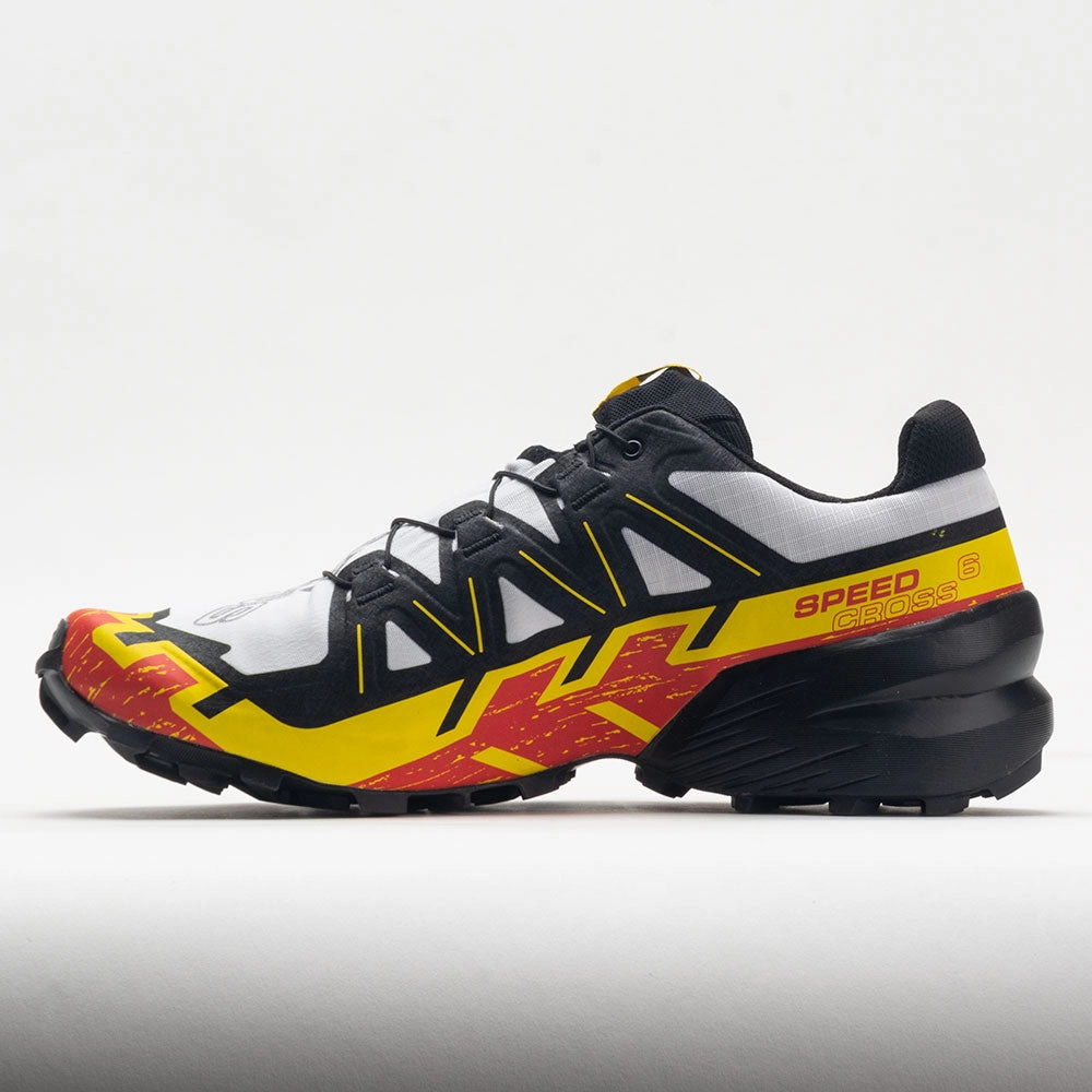 Salomon Speedcross 6 Men's  White/Black/Empire Yellow Elastic Bands EVA - midsole - comfort shoes