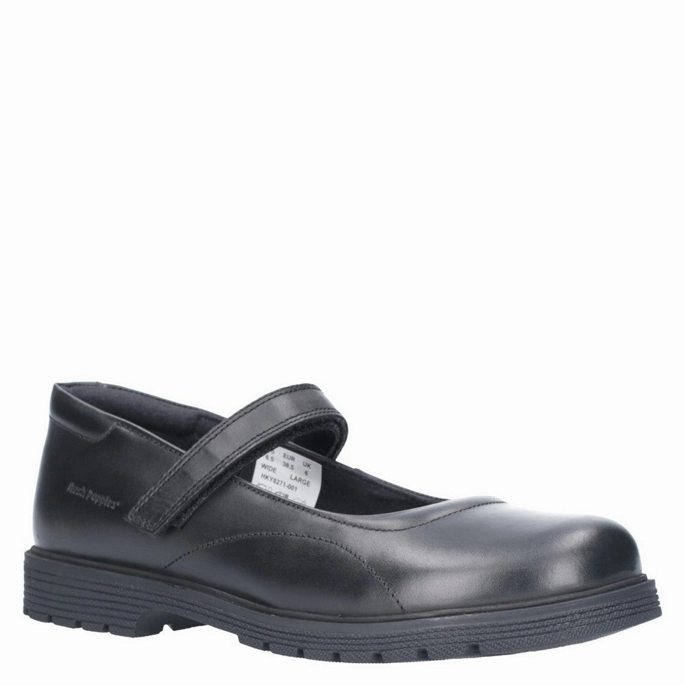 Hush Puppies Tally XL Senior School Shoes Elastic Material Walk in Style