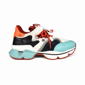 Smooth Texture Heat Dissipating Design Christian Louboutin 'Red Runner' Sneakers - Men's 45.5