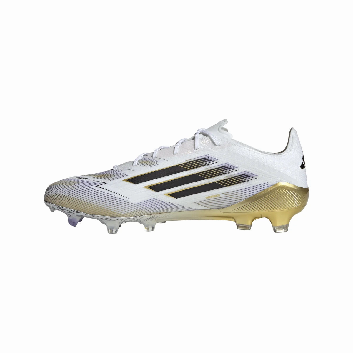 adidas F50 Elite FG Firm Ground - Ftwr White/Core Black/Gold Met Sprint Start Full Speed