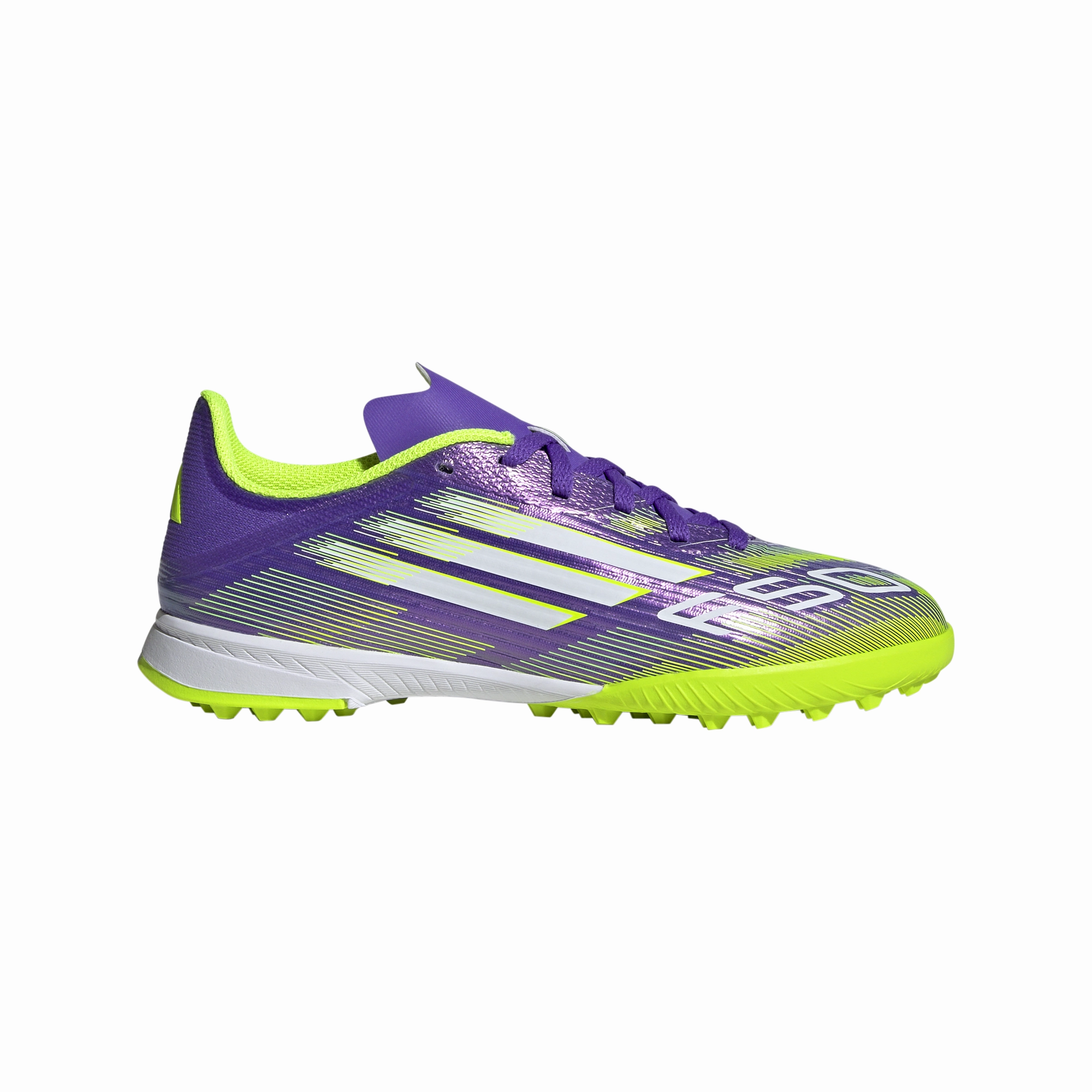 Agile Push Flexible Design adidas Junior F50 League TF Turf - Purrus/ FTWhite/ Luclem