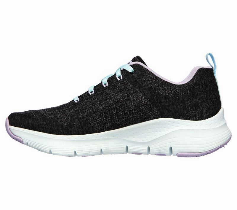 Calm Walk Grab And Go Arch Fit Comfy Wave Black/Lavender