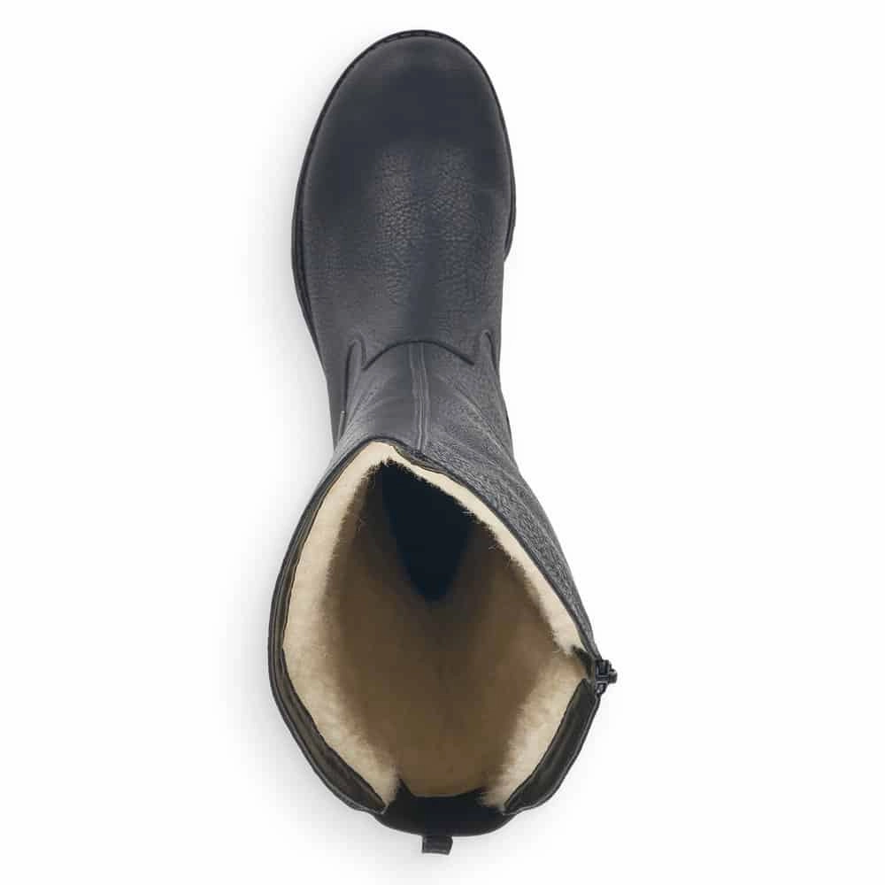 78554-00 Black Tall Boot RTex Slip-On Style Long Travel
