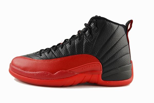 Air Jordan 12 "Bred" elastic - lacing running shoes