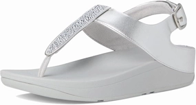 Open Back FitFlop Women's Fino Crystal-Mix T-Strap Sandals