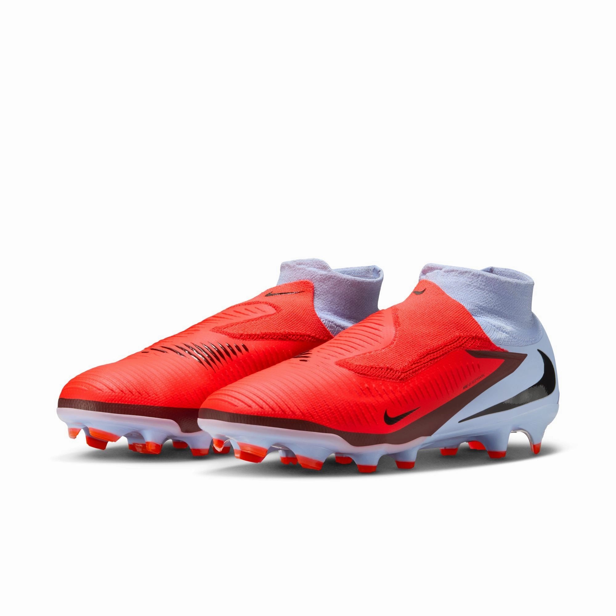 Nike Phantom 6 High Top 360 Pro FG Firm Ground Soccer Cleats - Royal Tint/ Bright Crimson Dynamic Cushion Impact Motion