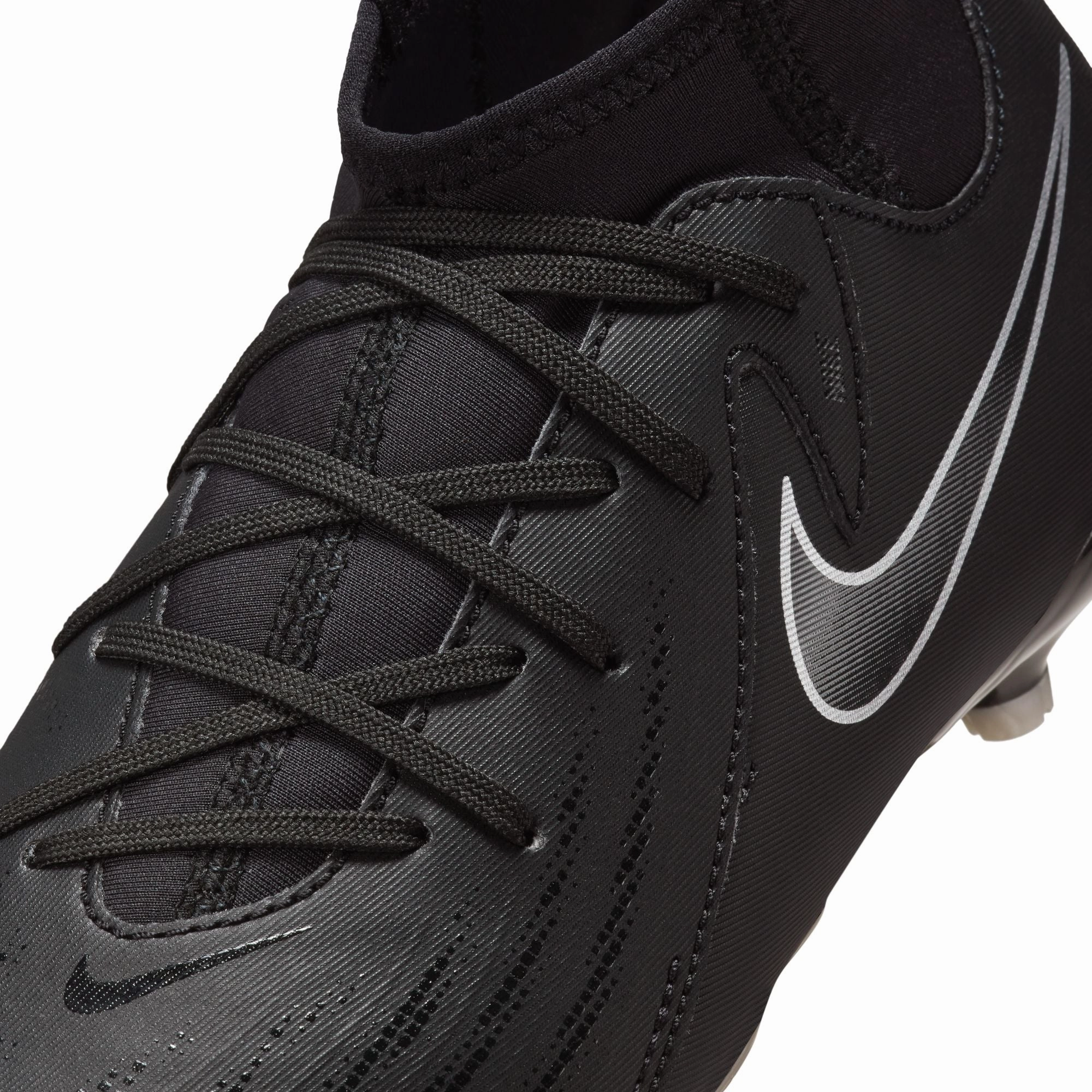 Stretchable Material Support Padding Nike Junior Phantom Luna II Academy FG Firm Ground Soccer Cleats - Black