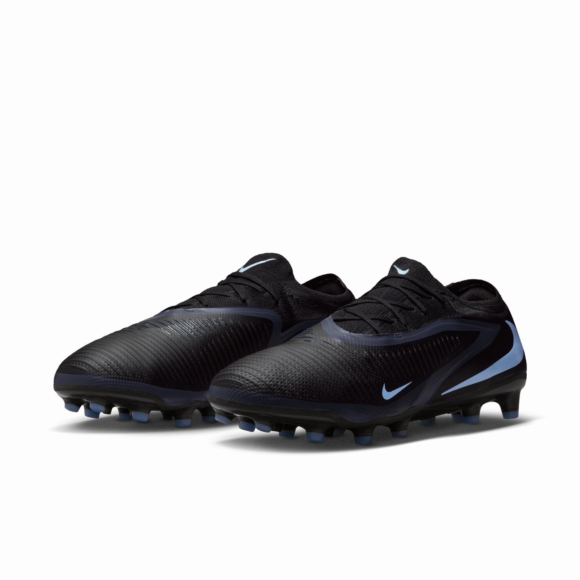 Shifting Motion Clean Finish Nike Phantom 6 360 Pro AG Firm Ground Soccer Cleats - Black/ Black Noir