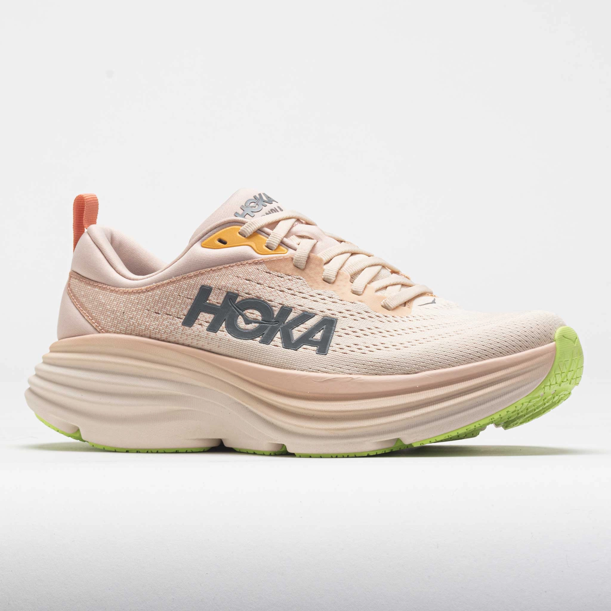 Zip-up muscular strength running shoe boost HOKA Bondi 8 Women's  Cream/Vanilla