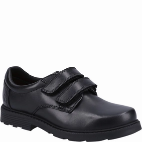 Hush Puppies Logan Senior School Shoes Block Step Cool Choice