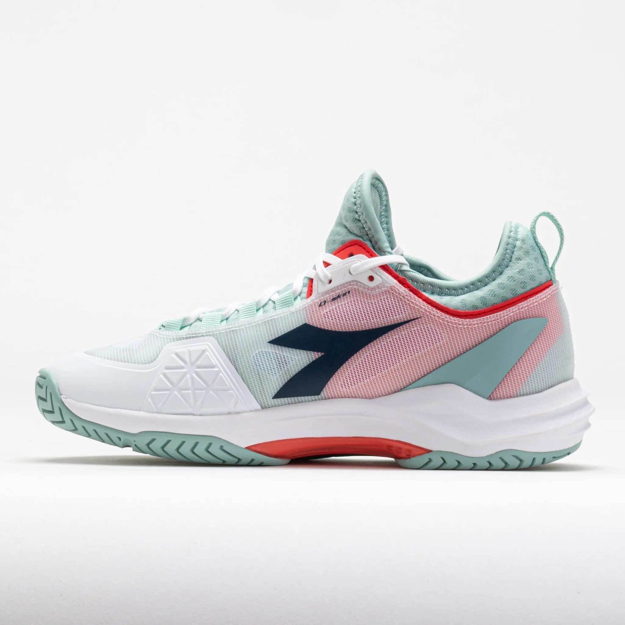 running in a temperate area cobblestone - running shoes Diadora Speed Blushield Fly 4  AG Women's  White/Legion Blue/Surf Spray