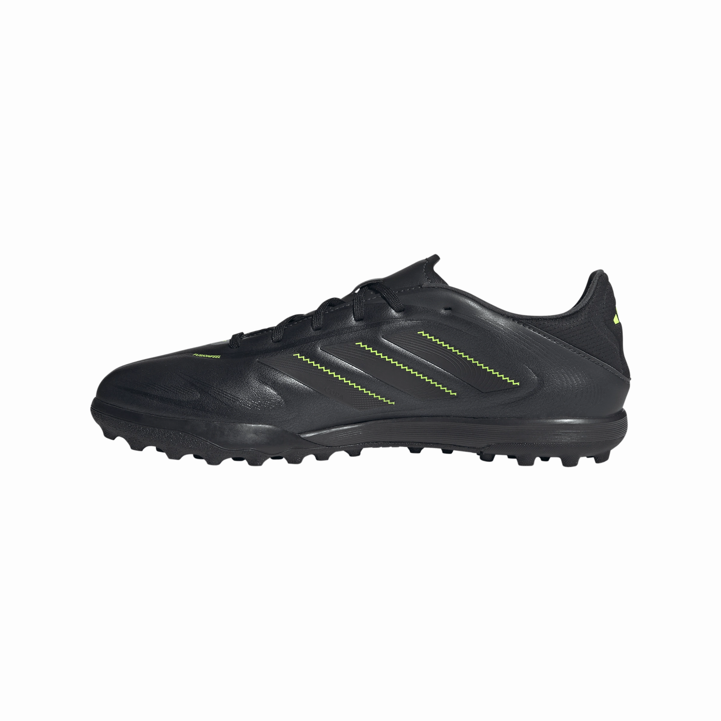 Firm Grip Step Lock Copa Pure lll League TF Turf Soccer Shoes - Core Black/Carbon/Lucid Lemon