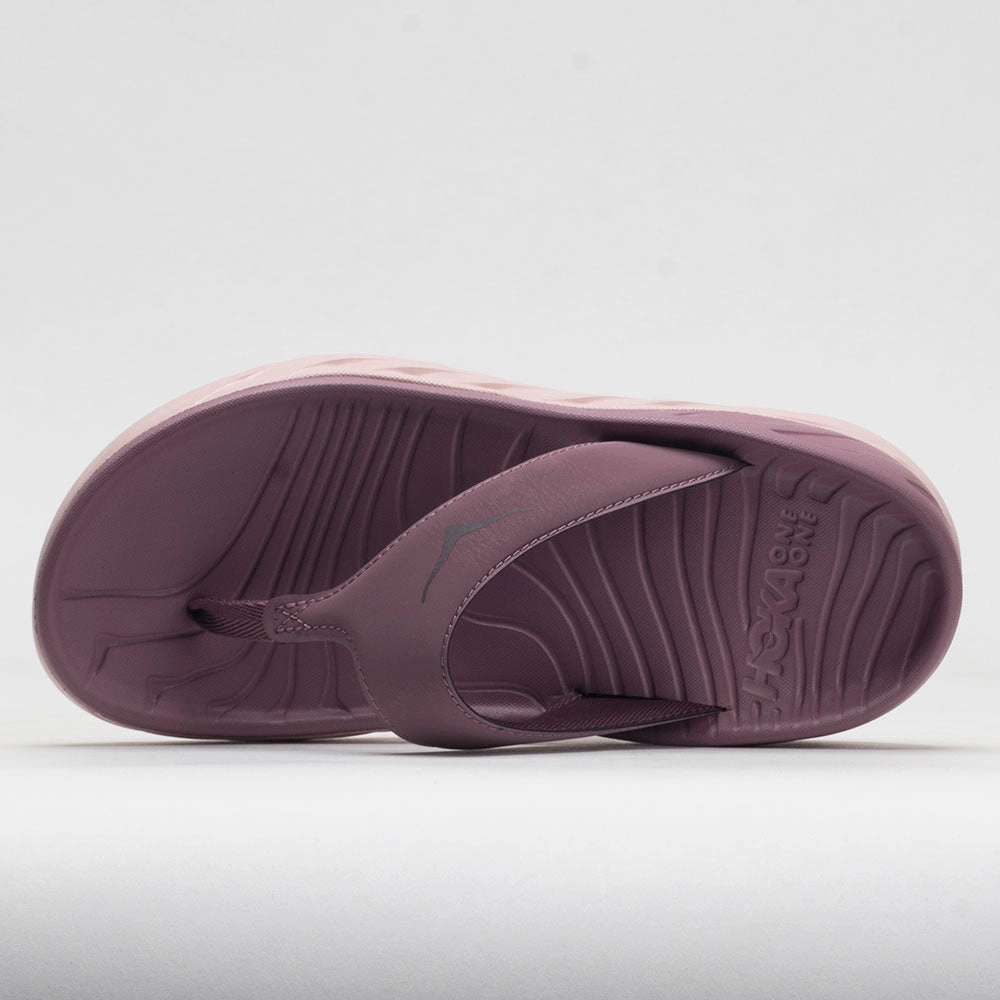 HOKA Ora Recovery Flip Women's  Wistful Mauve/Peach Whip Foot - stability