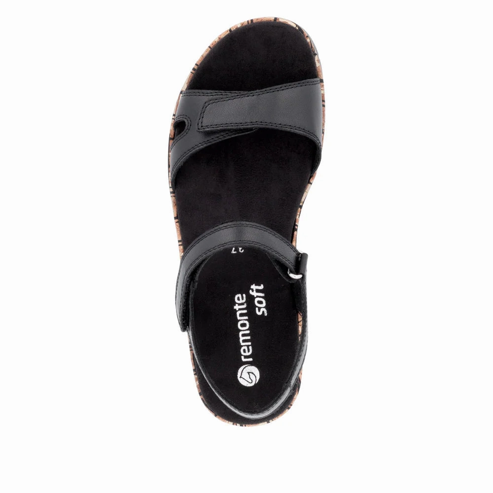 D2P52-00 Black Velcro Slim Shape Relaxed Walking