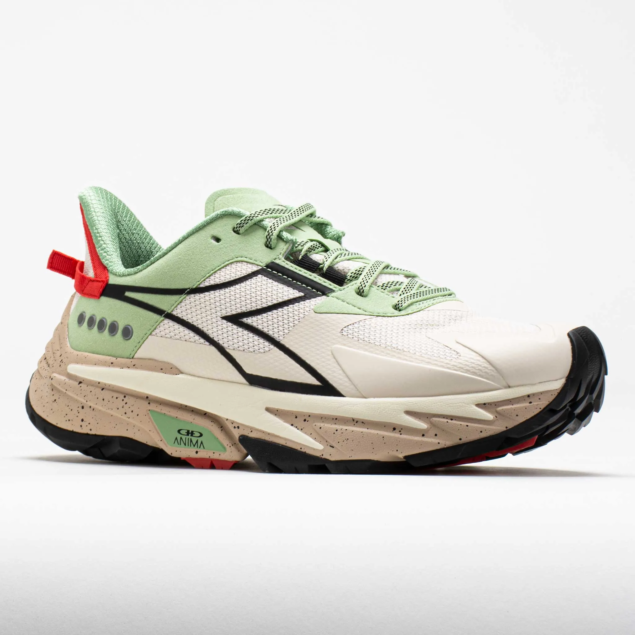 Diadora Equipe Sestriere-XT Men's  Whisper White/Black Quiet Green pronated foot shoe correction foam - sole shoes