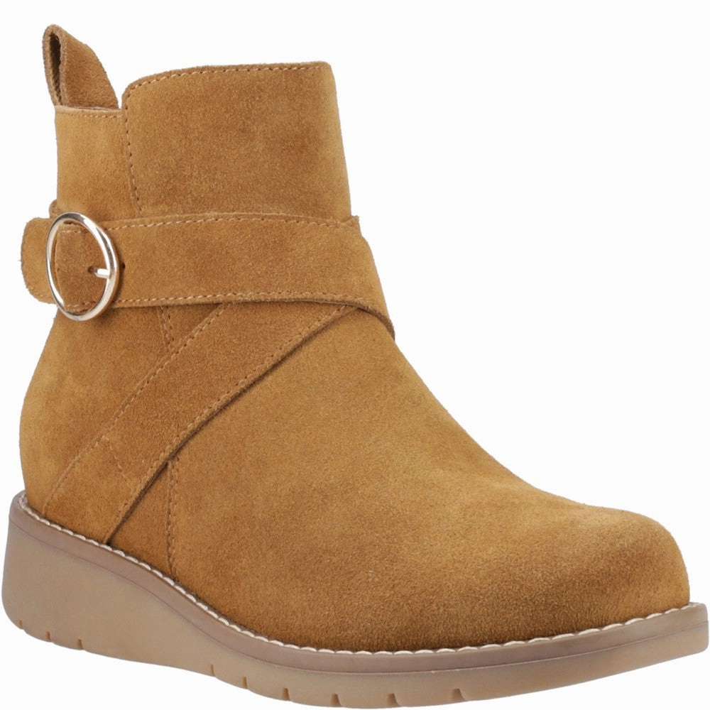 Hush Puppies Lyra Buckle Boot Modern Street Shock Resistance