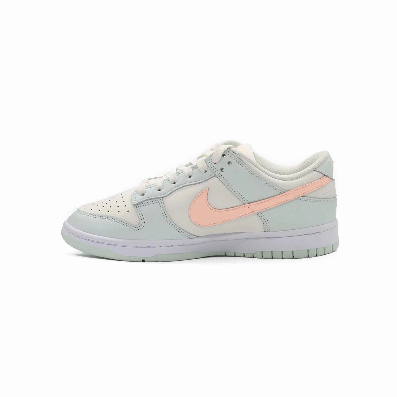 Women's Nike Dunk Low, Barely Green Recycled Polyester Fabric Temperature Regulating Fabrics