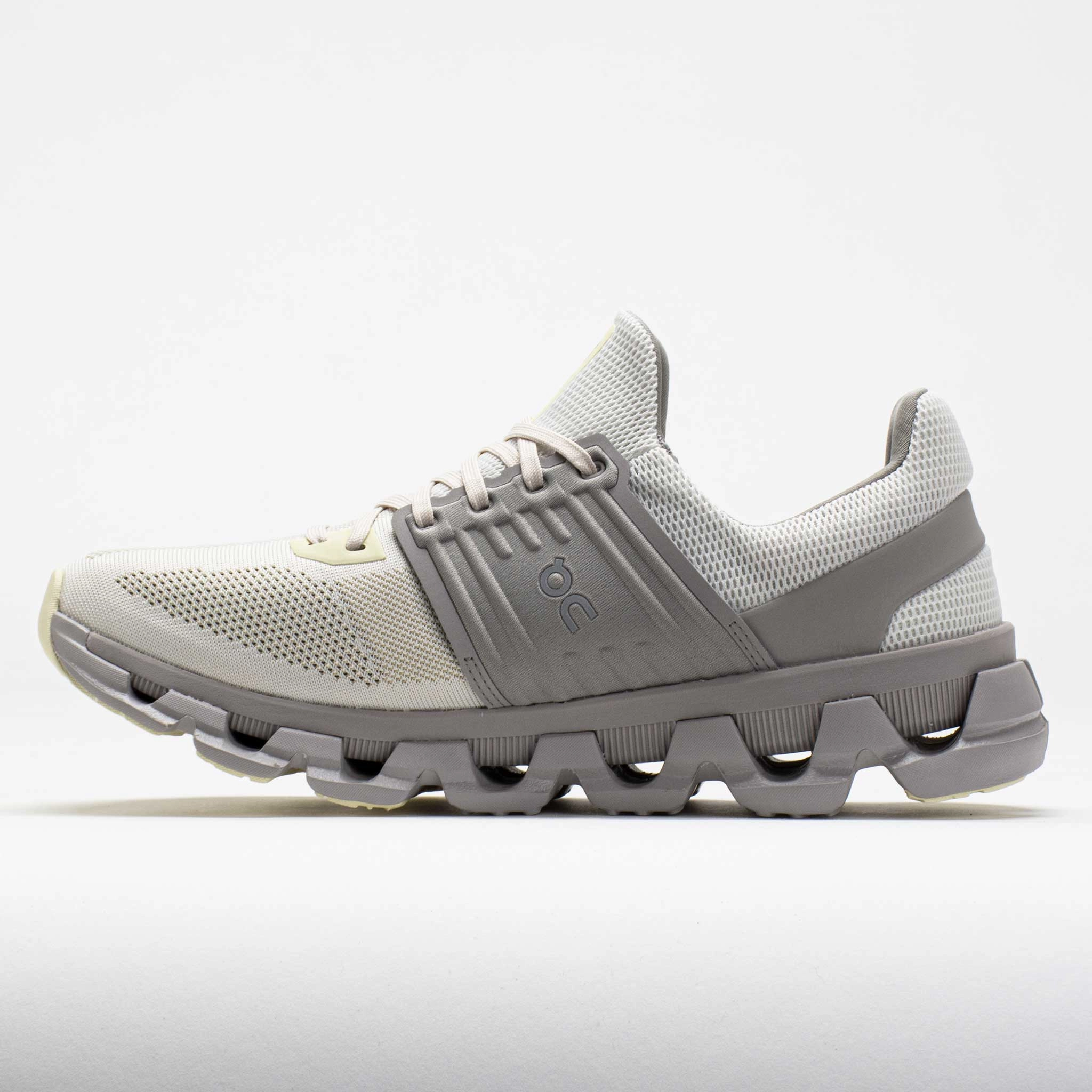 On Cloudswift 3 AD Men's  Ice/Glacier running in a mud pot area shoes