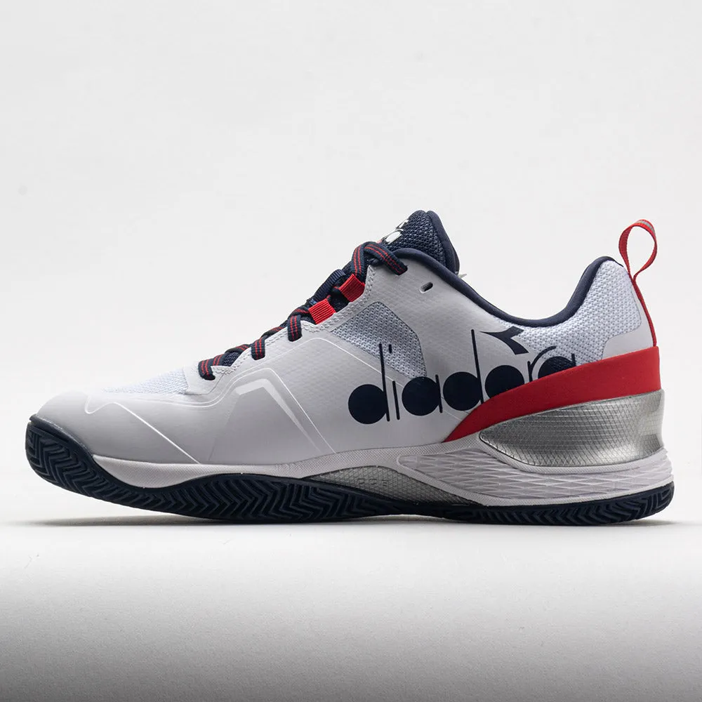 running in a floodplain area shoes Asphalt running Diadora Blushield Torneo 2 Clay Men's  White/Corsair/Fiery Red