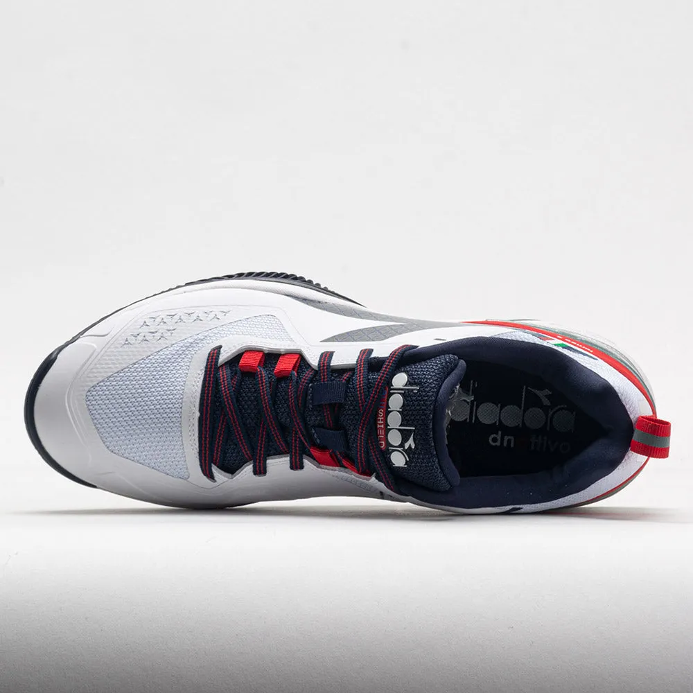 anaerobic running gear Diadora Blushield Torneo 2 Clay Men's  White/Corsair/Fiery Red