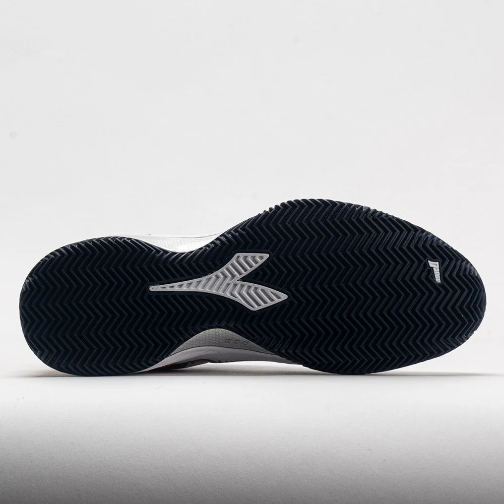 anti - blister - prevention shoes stability features Diadora Blushield Torneo 2 Clay Men's  White/Corsair/Fiery Red