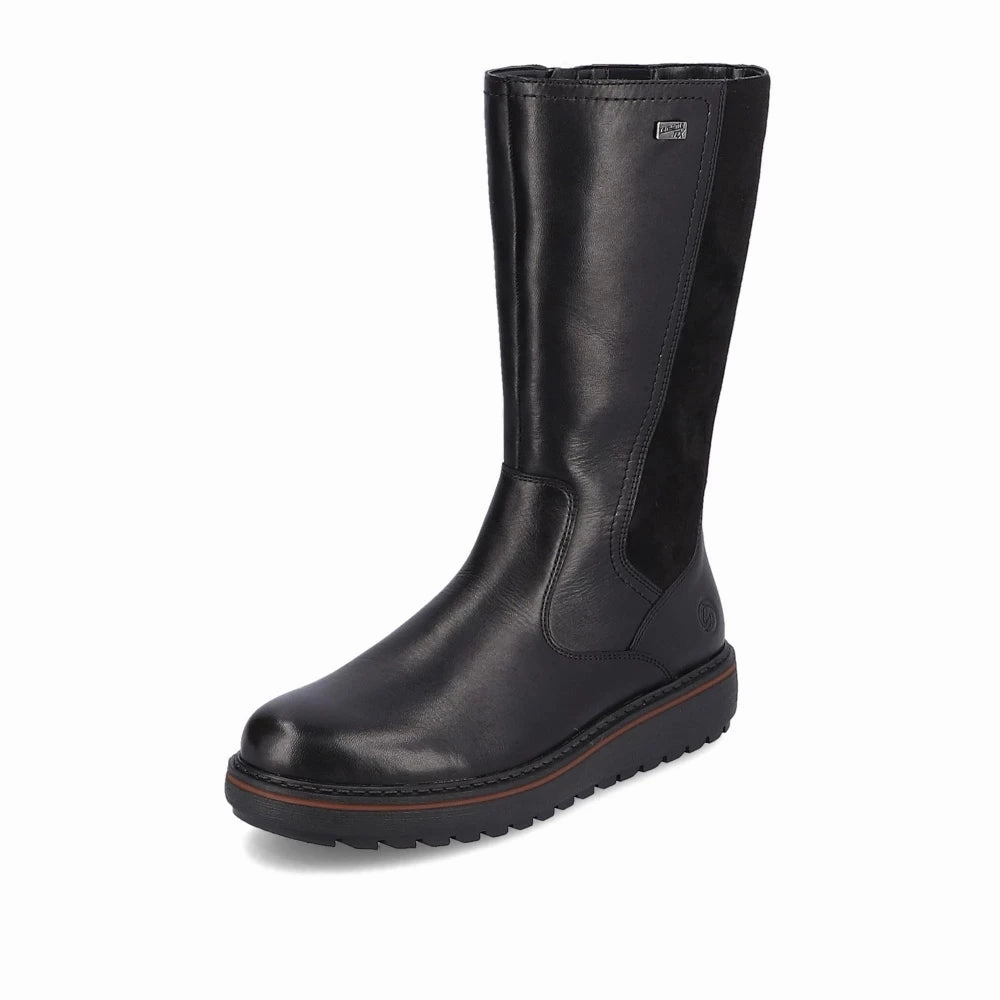 D0U72-01 Black Mid RTex Side Zip Western Ride High-Quality Footwear