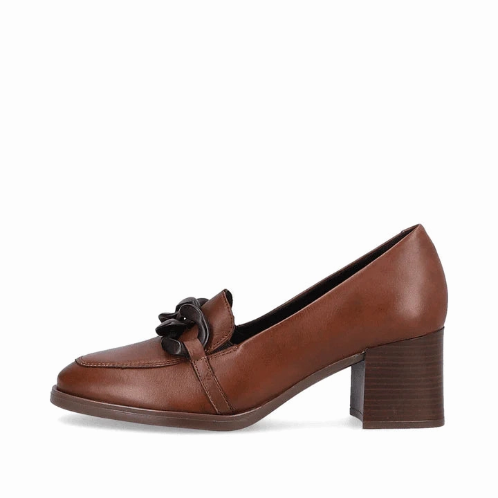 D0V00-22 Slip On Heel Chestnut Comfy Layers Daily Flow