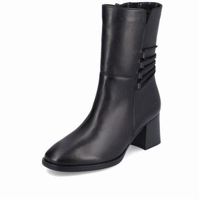 Tough Comfort Stretch D0V71-01 Mid Calf Heel Black