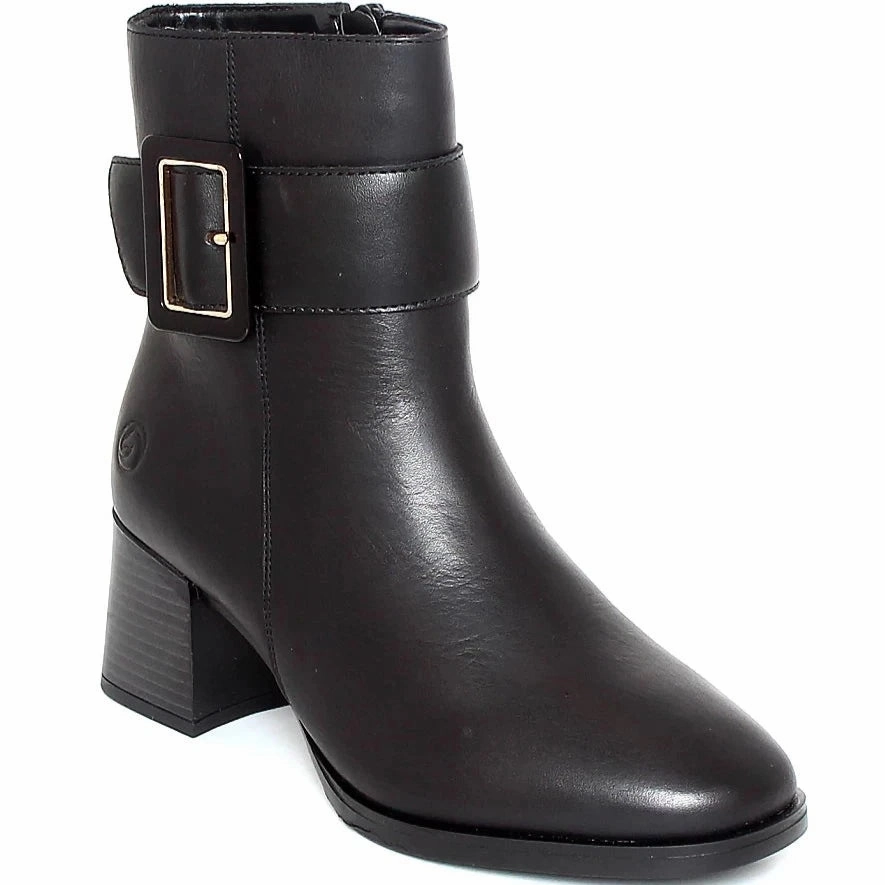 D0V80-00 Ankle Side Zip Buckle Black Perfect Fit