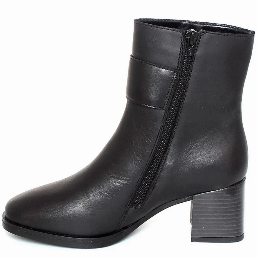 D0V80-00 Ankle Side Zip Buckle Black Hard Ground