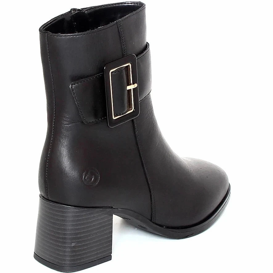 Rugged And Durable High Quality Leather D0V80-00 Ankle Side Zip Buckle Black