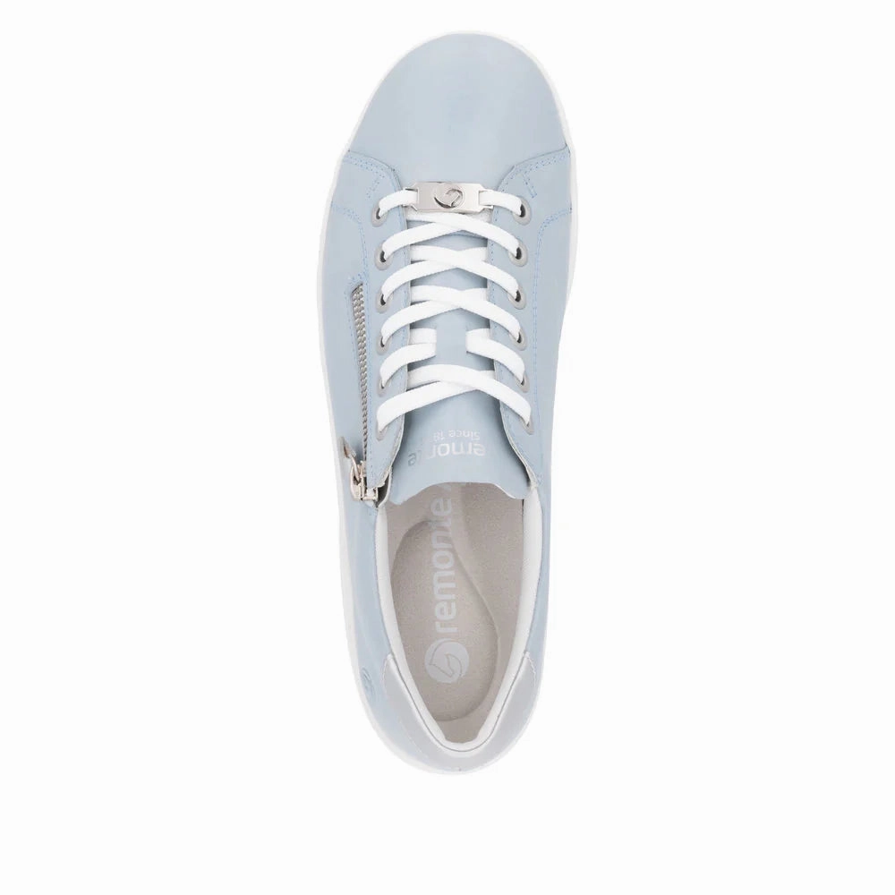 Zipper Closure D1E03-13 Blue/Silver Lace/Side Zip