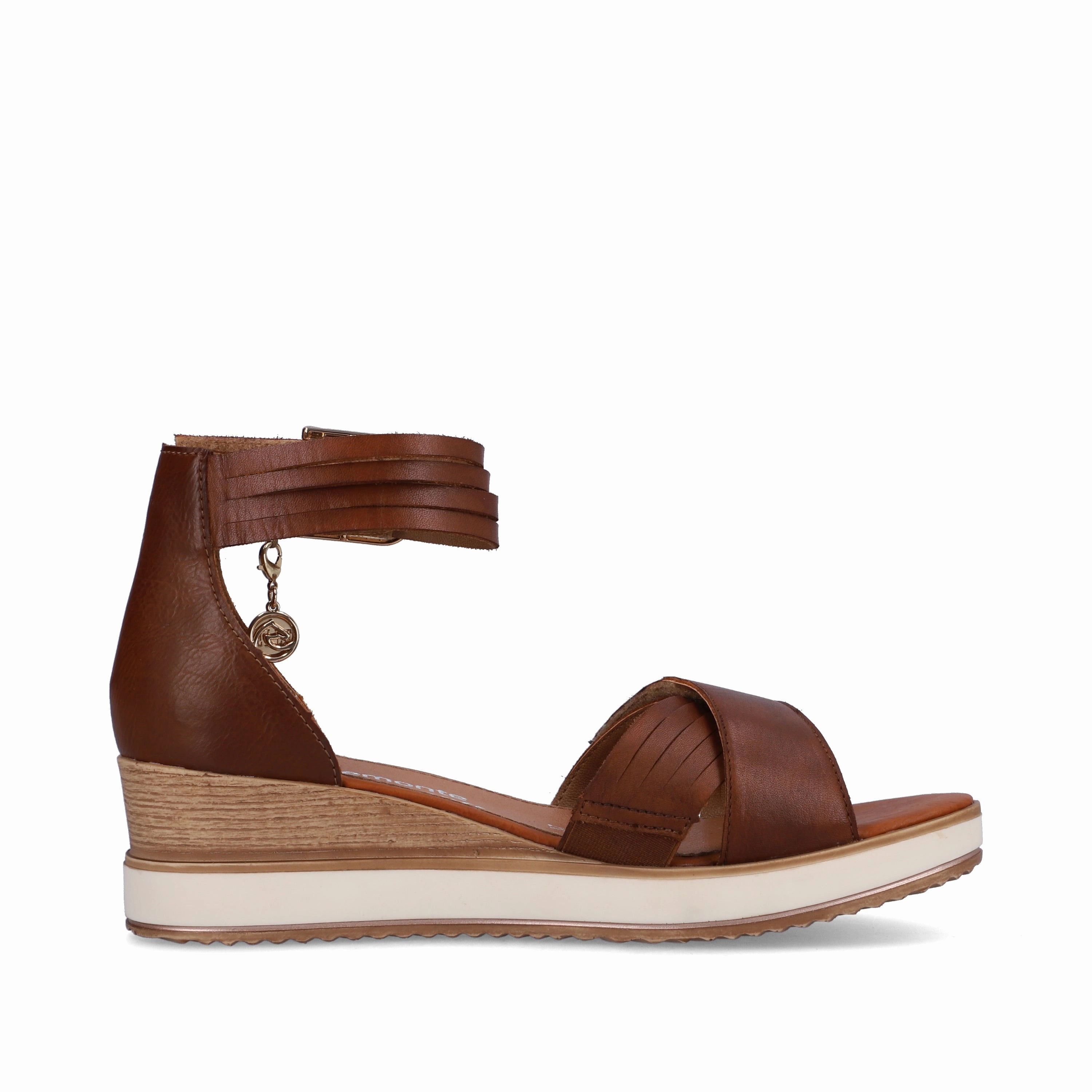 Toe Post Design Multi Use D6458-24 Brown Wedge Cross Strap