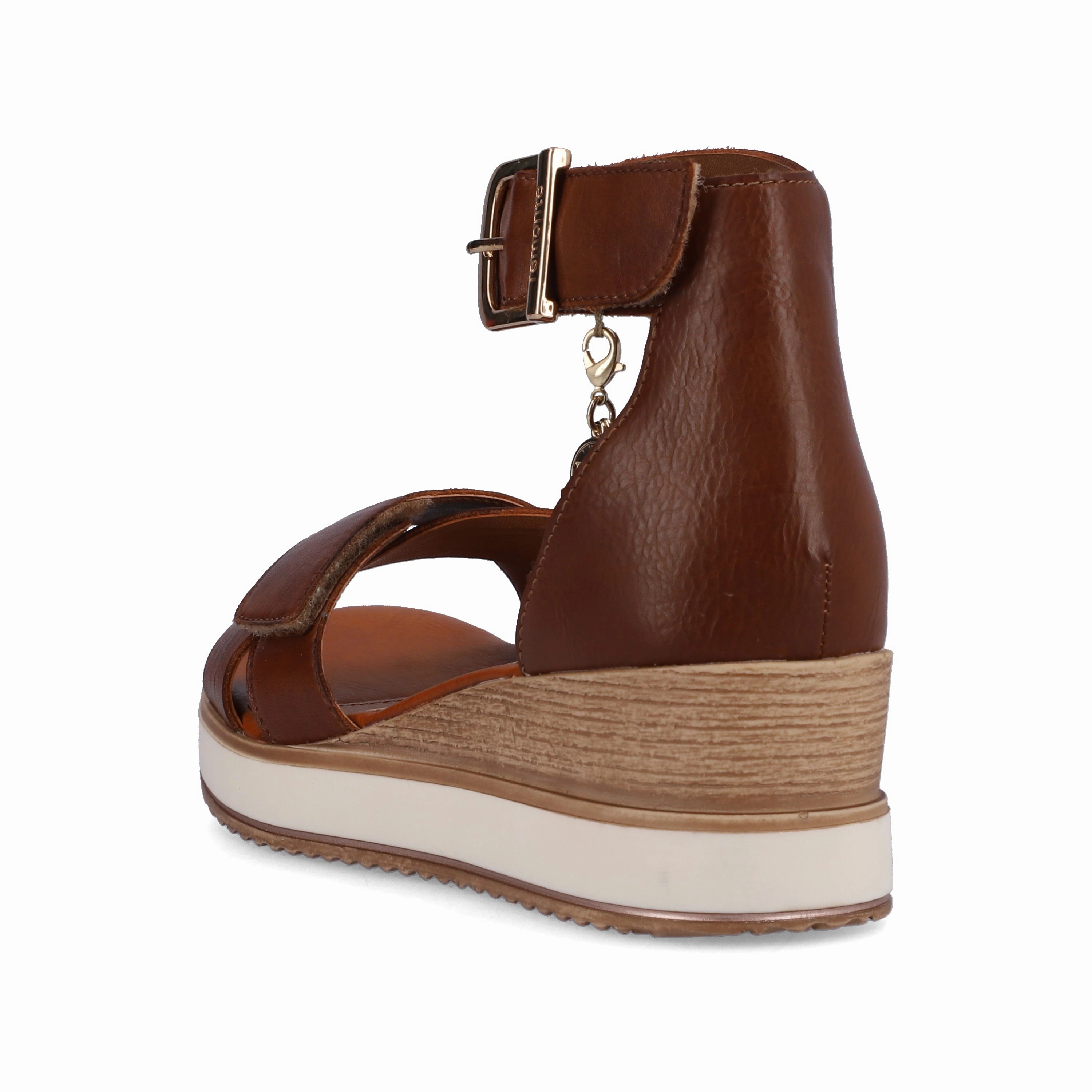 Trendy Casual Footwear Street Look D6458-24 Brown Wedge Cross Strap