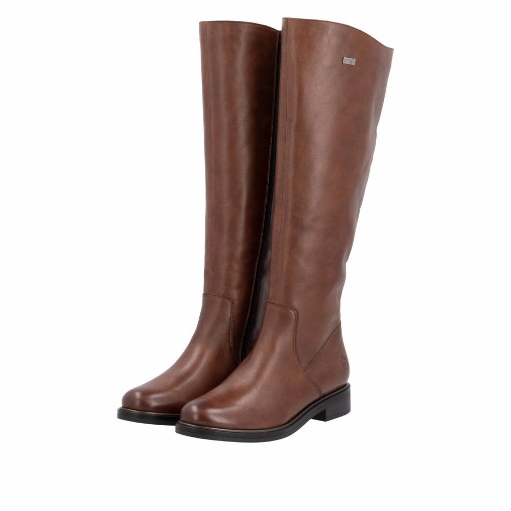 D8391-22 Tall Boot RTex Chestnut Sleek Shape Open Toe Design