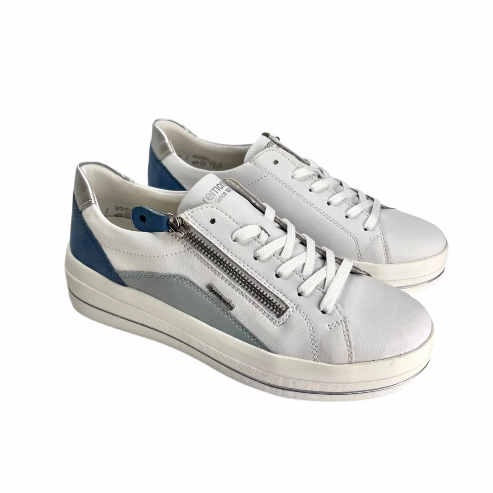 D1C01-84 Blue Multi Lace/Side Zip Sleek Mood