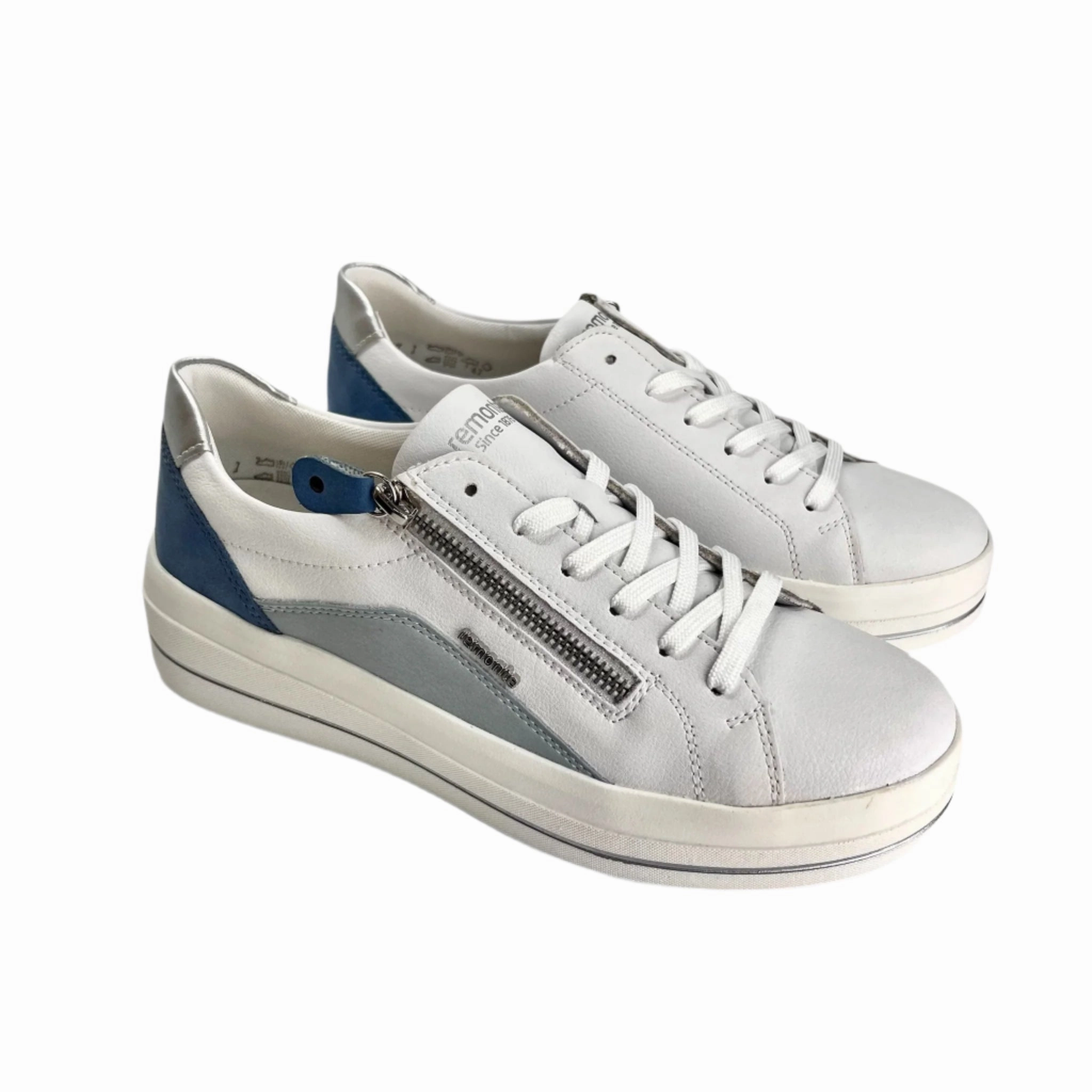 D1C01-84 Blue Multi Lace/Side Zip Neutral Color Ridge Jog