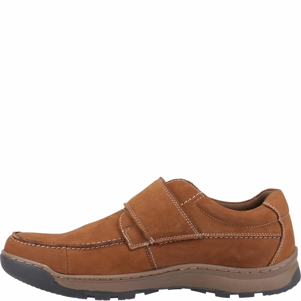Neutral Vibe High Quality Leather Hush Puppies Casper Touch Fastening Shoes