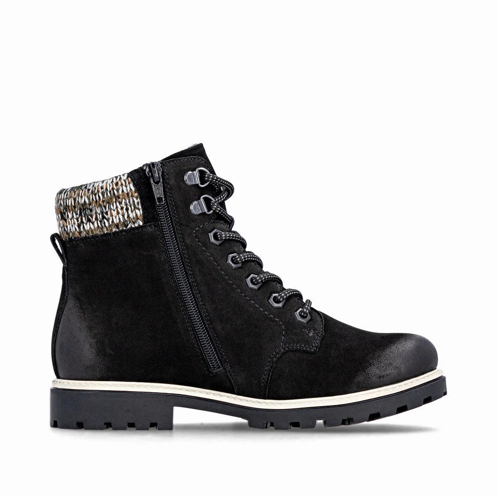 Industrial Site D8487-03 Black Knit Cuff Lace/Zip RTex