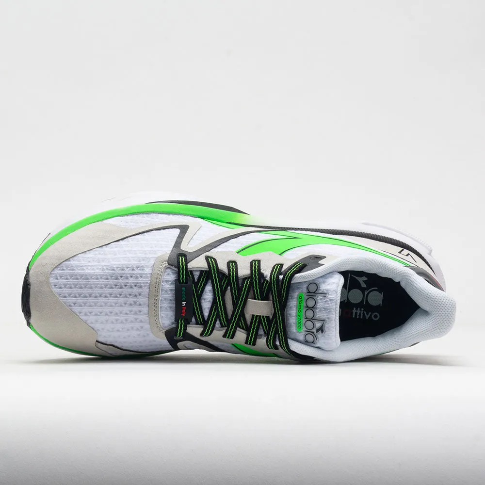 low - arch - feature shoes Diadora Atomo v7000 Men's  White/Green Fluo/Black