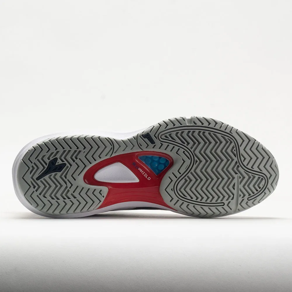 Diadora Blushield Fly 4  Men's  White/Blue Corsair/Fiery Red long - distance running shoes