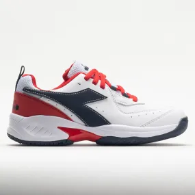 shoe polish Diadora Challenge 5 SL Junior  White/Blue Corsair/Fiery Red