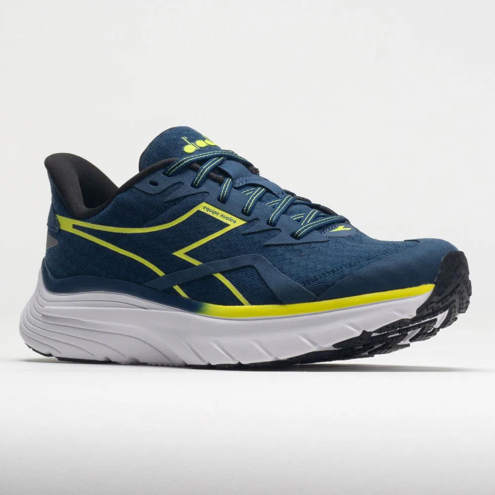 padded - collar - comfortableness shoes multi - terrain running shoes Diadora Equipe Nucleo Men's  Blue Opal/Evening Primrose/White