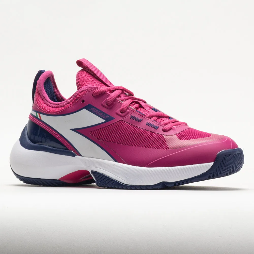 running in a cliff area shoes Ventilation holes Diadora Finale Clay Women's  Pink Yarrow/White/Blueprint