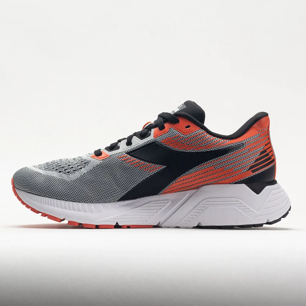 running in a temperate area Diadora Mythos Blushield Vigore Men's  Silver/Black/Mandarin