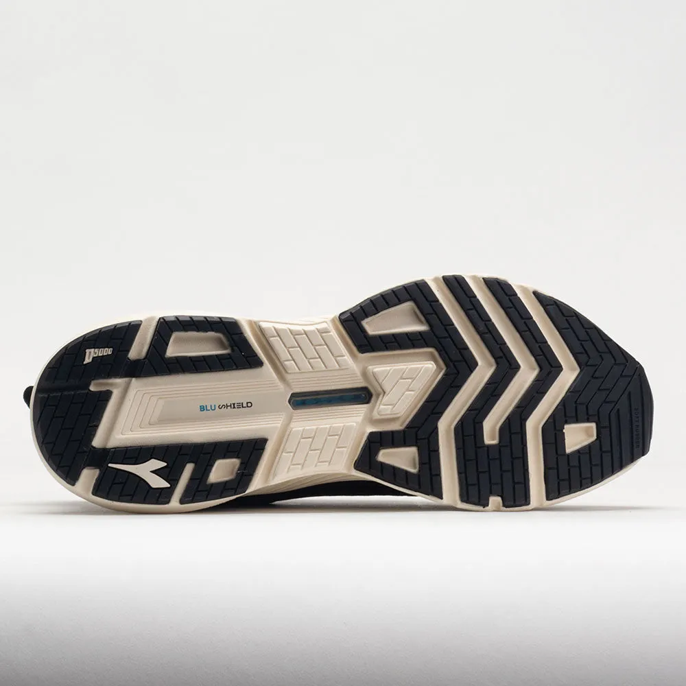 Diadora Mythos Blushield Volo 3 Men's  Black/White running in a beach area shoes