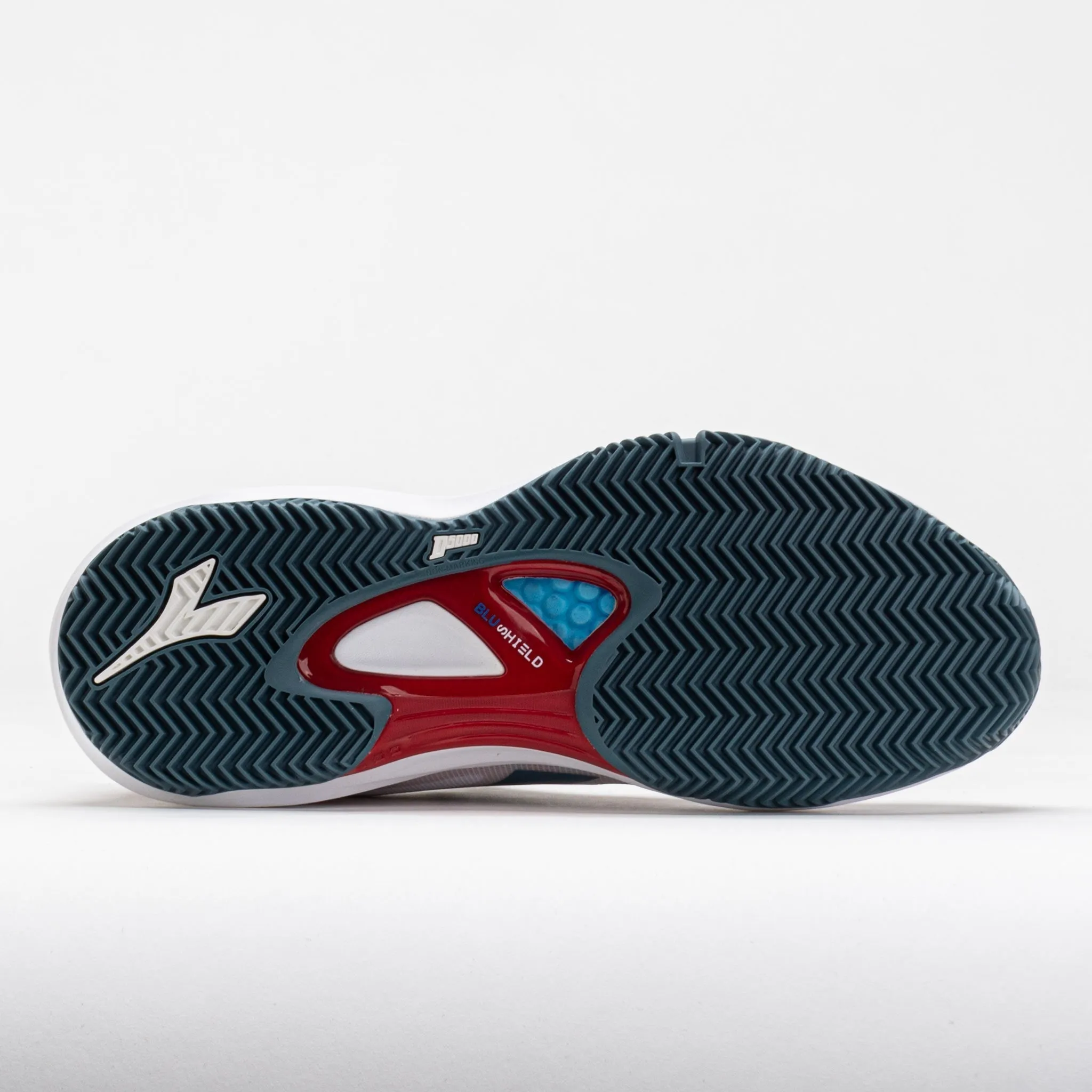 walkers running in a pedestrian path area shoes Diadora Speed Blushield Fly 4  Clay Men's  White/Oceanview/Salsa