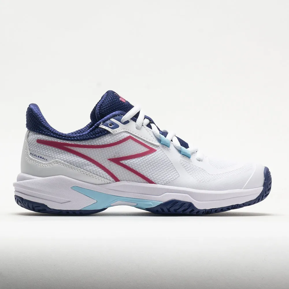 Diadora Trofeo 2 AG Pickleball Women's  White/Blueprint/Pink Yarrow buckle - strap shoes shoe inserts