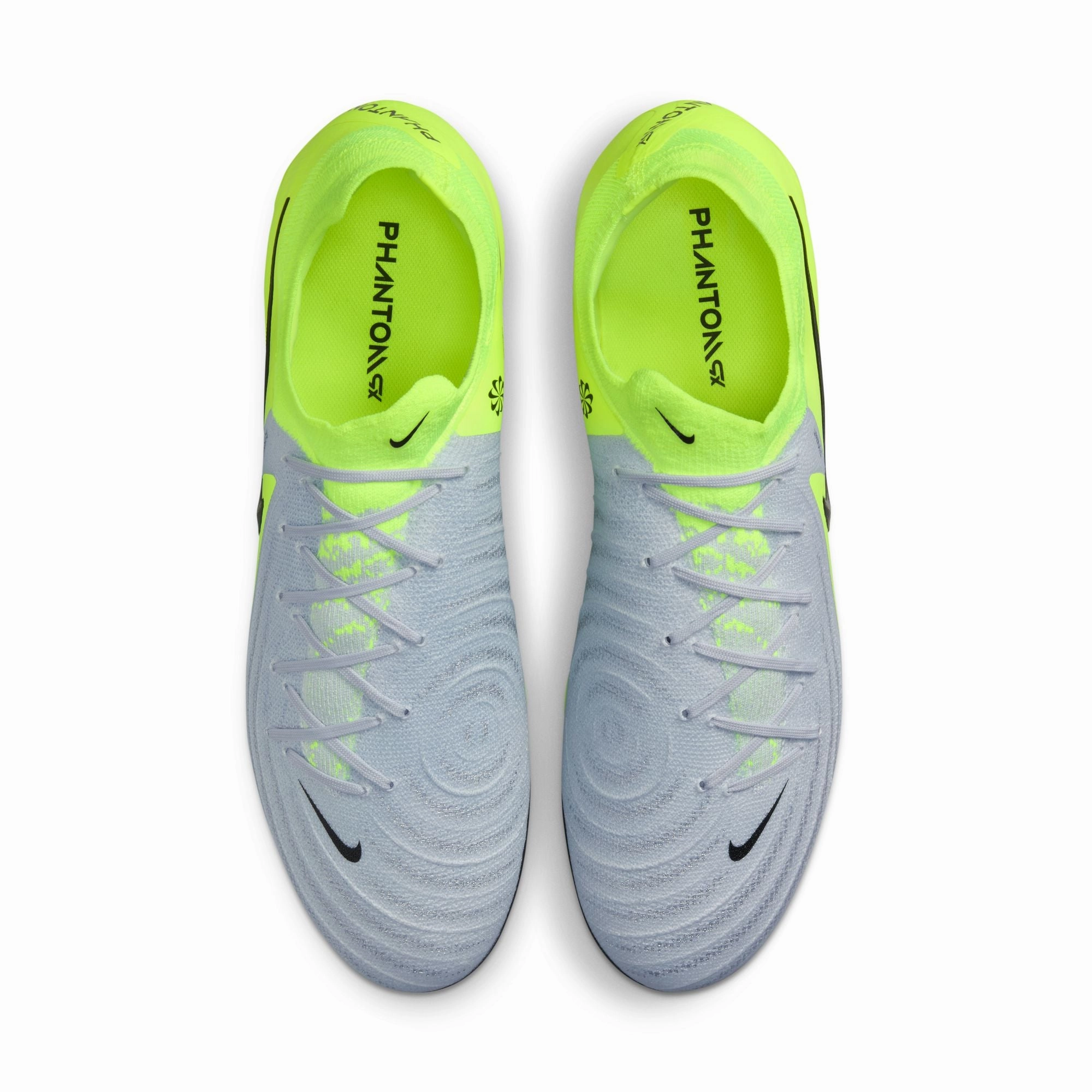 Nike Phantom GX II Pro FG Firm Ground Soccer Shoes - Metallic Volt/ Black Volt Neutral Color Cool Mesh