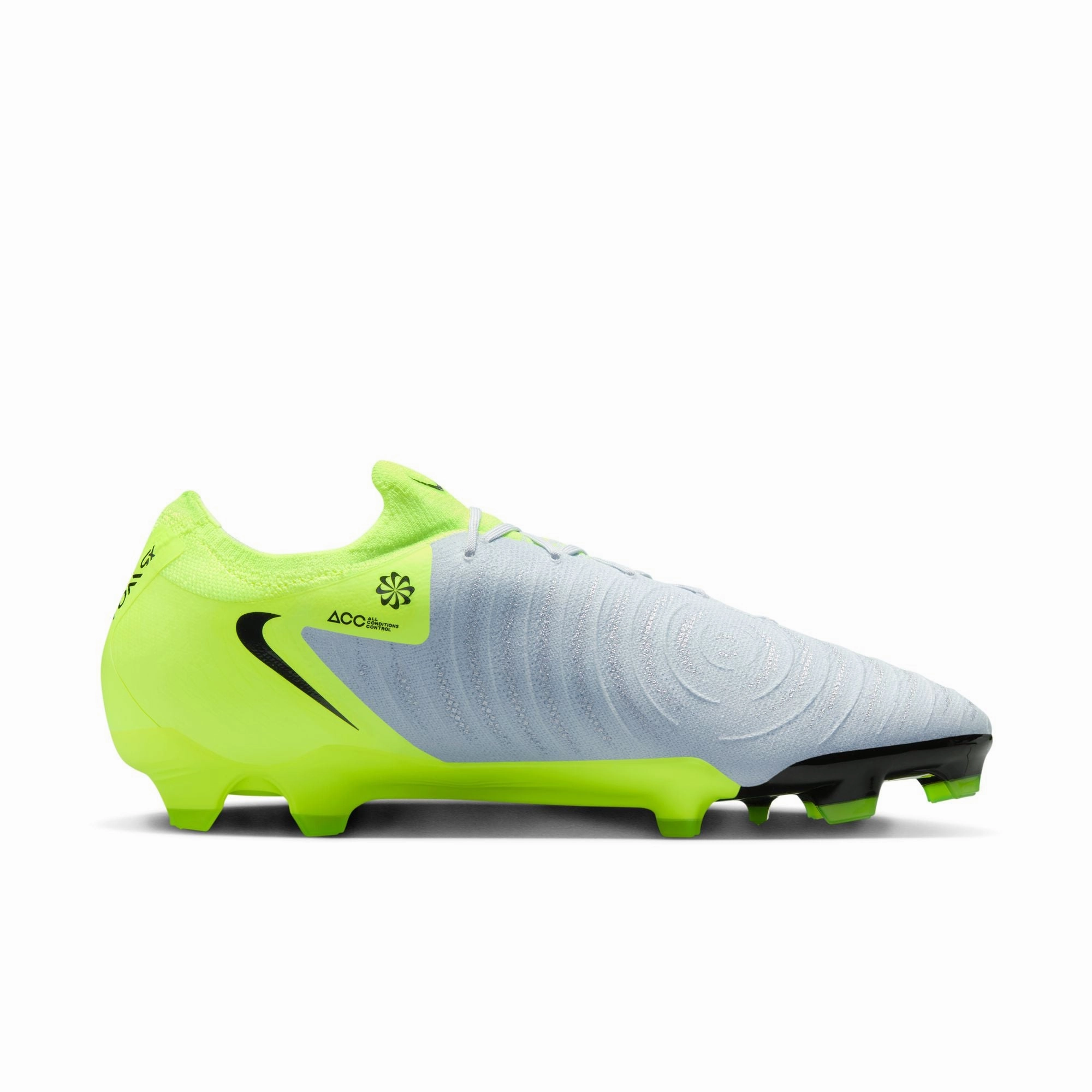 Nike Phantom GX II Pro FG Firm Ground Soccer Shoes - Metallic Volt/ Black Volt Rapid Turn